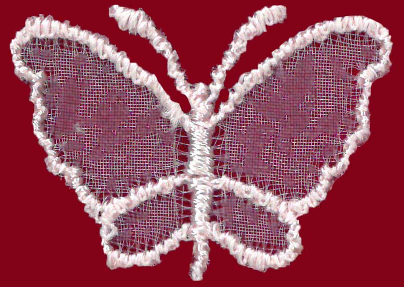 M1 SMALL ORGANZA BUTTERFLY LIGHT ROSE 